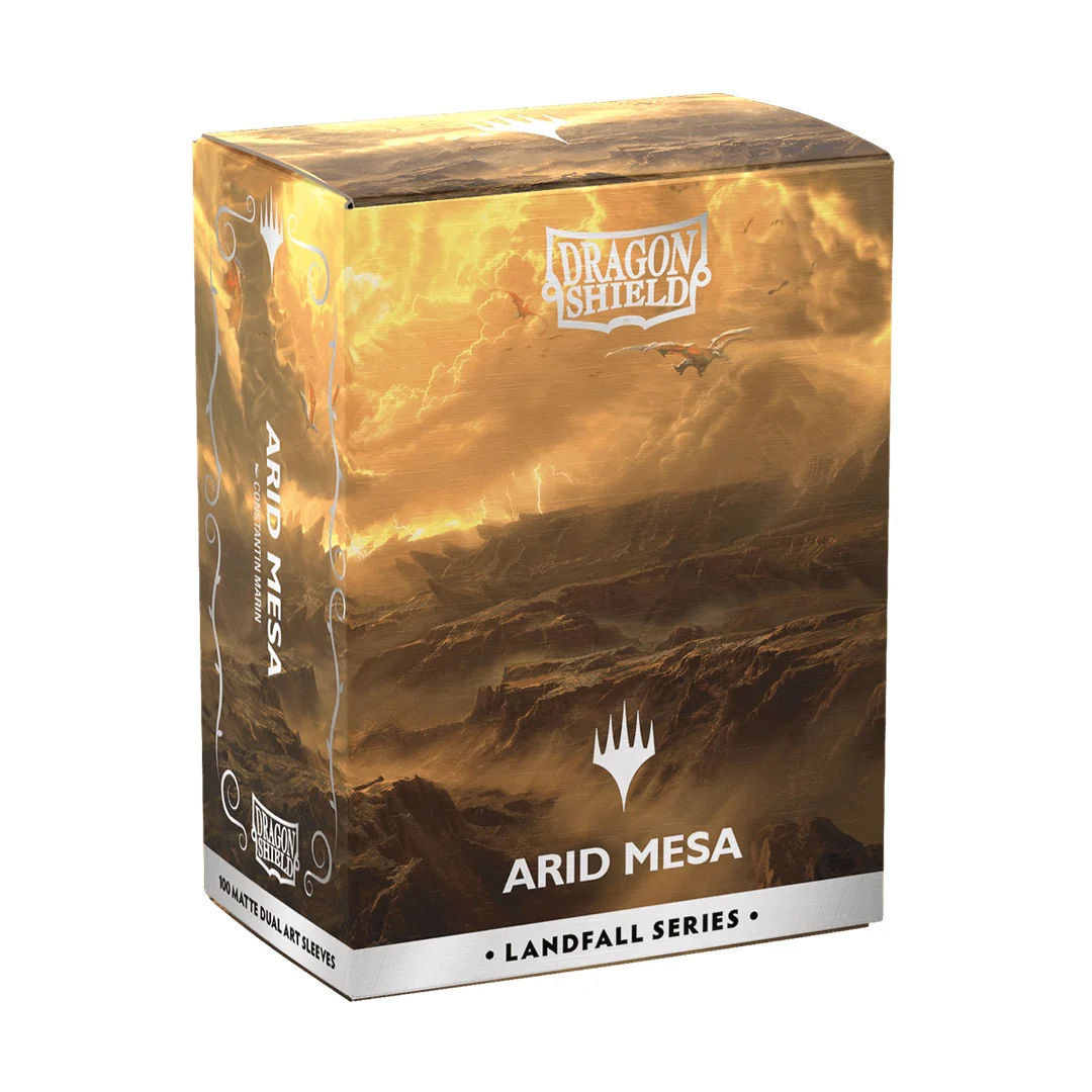 Dragon Shield Standard Matte Dual Art Magic The Gathering Landfall Series Card Sleeves Arid Mesa 100ct - Image 2