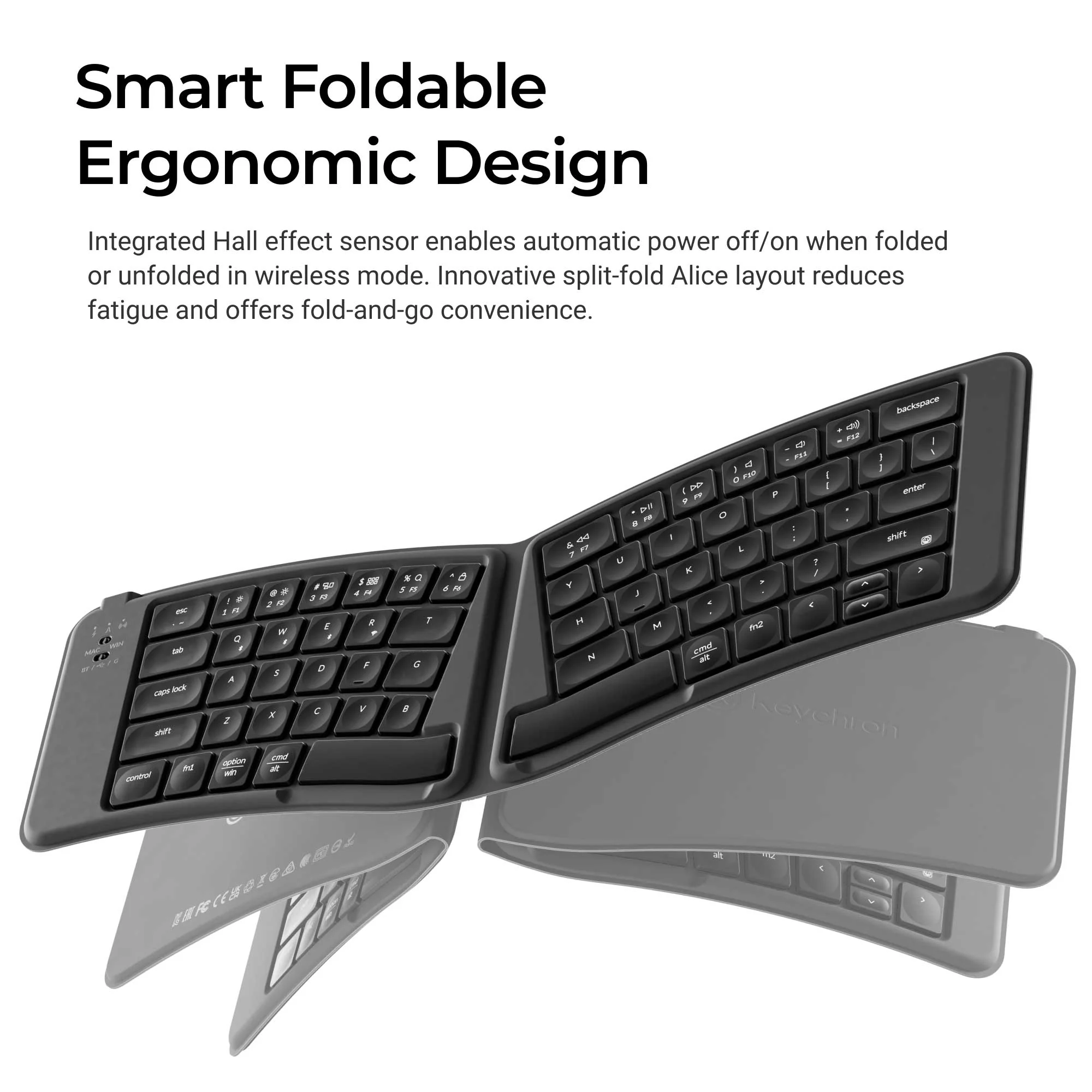 Keychron B11 Pro 65% Wireless Low Profile Foldable Keyboard - Image 2